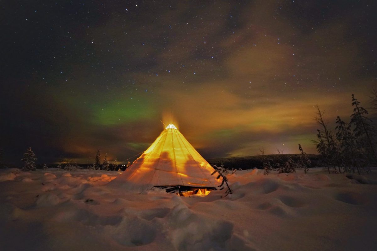 Teepee Northern Lights