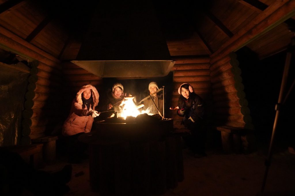 guests around fire