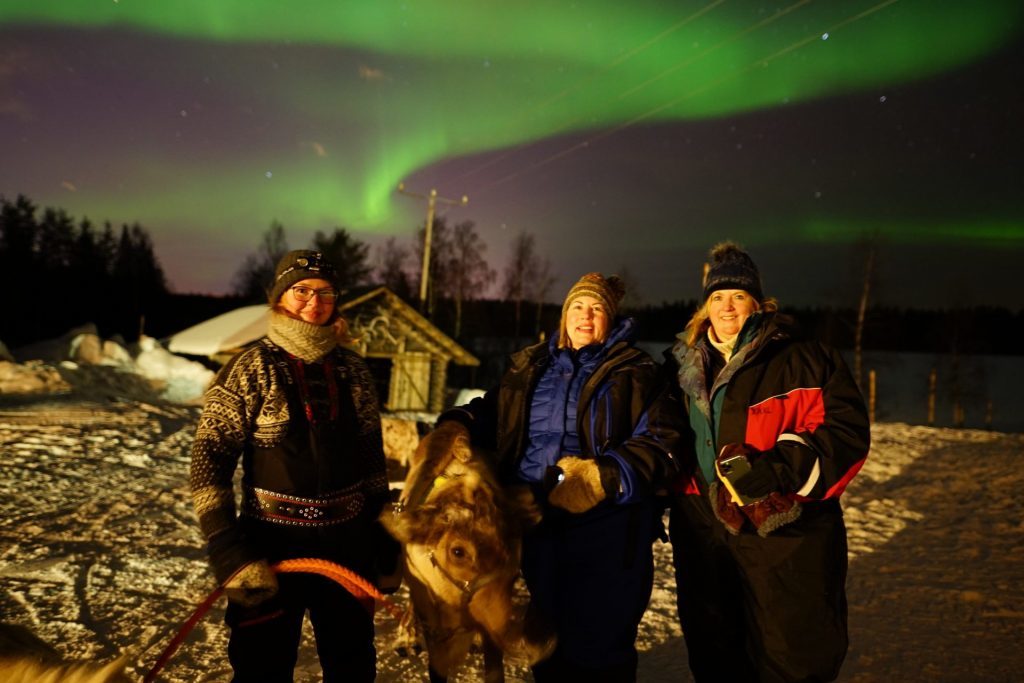 Northern Lights by Reindeer