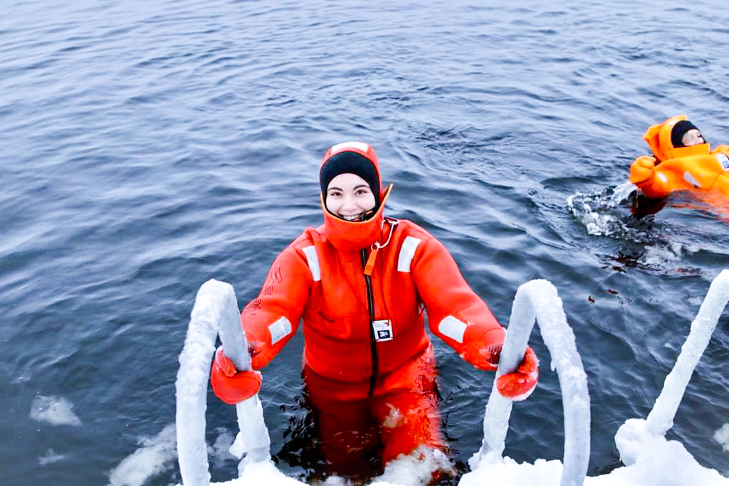 Ice floating