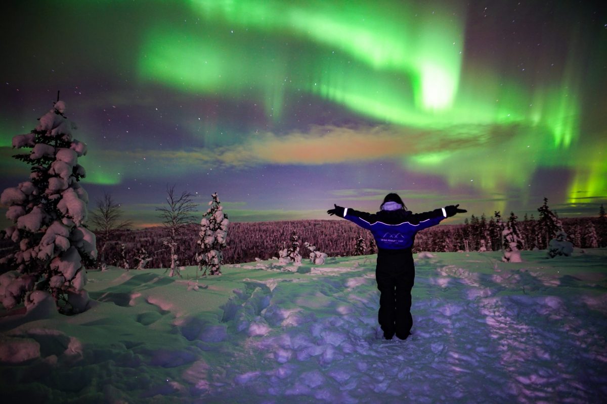 Watching Aurora Borealis in Rovaniemi