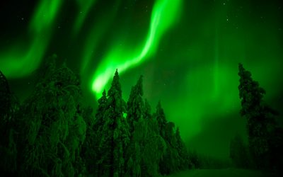 Magical night with huge Northern Lights just a few days before Christmas!