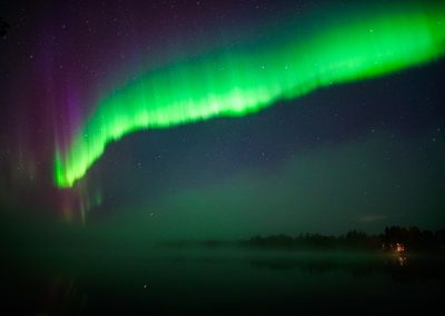Northern Lights dancing in the sky over Lapland