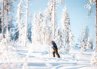 Skiing in Arctic wilderness