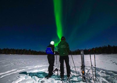 Ski Trekking under the Northern Lights in Lapland