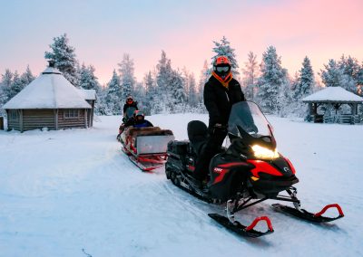 Snowmobile Sledge Ride in Rovaniemi