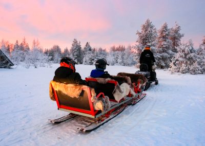 Snowmobile Sledge Ride in Rovaniemi